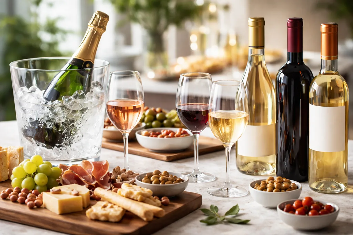 Comment acheter du vin et du champagne pour un apéritif avec des gestes de table appropriés